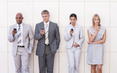 People texting 1