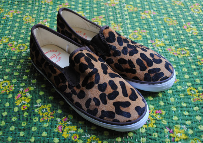 leopard slip on sneakers gap