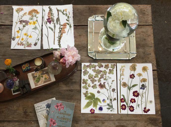 Non Digital Pleasures Flower Pressing with Jam Jar Flowers The